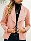 cheap Blazers-Women&#039;s Blazer Quilted Regular Coat Black Blue Pink Army Green Beige Daily Casual Open Front Fall V Neck Regular Fit S M L XL XXL / Warm / Solid Color