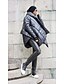 cheap Coats &amp; Trench Coats-Women&#039;s Down Winter Casual Daily Wear Regular Coat Turtleneck Buttoned Front Warm Oversized Casual Streetwear Jacket Long Sleeve Oversized Solid Colored Black