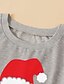 cheap New Arrivals-Christmas Tops Family Look Christmas Gifts Star Letter Print Black Gray Adorable Matching Outfits / Fall