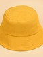 cheap Hats-Women&#039;s Bucket Hat Pure Color Dailywear Outdoor Yellow Brown Pure Color Hat / Spring / Summer / Sun Hat