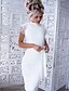cheap Party Dresses-Women&#039;s Knee Length Dress Bodycon White Sleeveless Lace up Bow Solid Color Round Neck Spring Summer Party Hot Elegant Lace Slim S M L XL / Sexy
