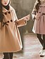 abordables Vestes &amp; Manteaux pour Filles-Manteau Enfants Fille Rose Claire Kaki Noeud Laine Coton Mode Guêtres Doux 2-12 ans / L&#039;autume / L&#039;hiver