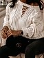 abordables Pulls-Chandail Femme Couleur unie Tricoté Acrylique à la mode Standard Pull Cardigans L&#039;autume L&#039;hiver Col Ras du Cou Rose Claire Vert Blanche