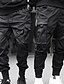 abordables Pantalons Cargo-Homme Pantalon Cargo Pantalon cargo Pantalon Jogging Vêtements techniques Cordon Taille elastique Multi poche Plein Cheville Casual Fin de semaine Coton Vêtement de rue Hip hop Noir