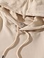 abordables Vêtements Femme-Femme Plein Sweat-shirt à capuche Poche avant non imprimable du quotidien basique Pulls Capuche Pulls molletonnés Kaki Vert Blanche