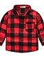 cheap Toddler Boys&#039; Tees &amp; Blouses-Boys&#039; Plaid Cotton Long Sleeve Shirt 3-8 Years