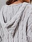 preiswerte Pullover-Damen Zur Seite fahren Pullover Overall Volltonfarbe Strick Stilvoll Alltag Langarm Pullover Strickjacken Herbst Winter V-Ausschnitt Gelb Wein Grau