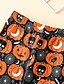 cheap Girls&#039; Clothing Sets-Kids Boys&#039; Hoodie &amp; Pants Halloween Long Sleeve 2 Pieces Orange Black Print Cartoon Letter Casual Daily Cotton Regular Basic Cool 1-5 Years / Fall / Spring
