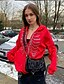 preiswerte Kapuzenpullis &amp; Sweatshirts-Damen Bedruckt Zip Up Hoodie Sweatshirt Täglich Ausgehen Aktiv Kapuzenpullover Sweatshirts Schwarz Rote