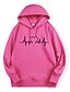 cheap Hoodies &amp; Sweatshirts-Women&#039;s Graphic Hoodie Pullover Daily Weekend Basic Casual Hoodies Sweatshirts  Blue Yellow Blushing Pink
