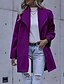 cheap Coats &amp; Trench Coats-Women&#039;s Coat Fall Winter Street Daily Valentine&#039;s Day Regular Coat Warm Breathable Regular Fit Casual Jacket Long Sleeve Quilted Plain Blue Purple Black