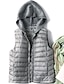 cheap Down&amp; Parkas-Women&#039;s Vest Fall Winter Street Daily Going out Regular Coat Warm Breathable Regular Fit Casual Jacket Sleeveless Full Zip Pocket Solid Color Blushing Pink Gray Khaki