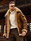 preiswerte Sale-Herren Jacke Kariert Tasche Kurz Mantel Schwarz Rote Braun Kaffee Täglich Casual Reisverschluss Herbst Umlegekragen Regular Fit S M L XL XXL 3XL / Winter / Polyester / Langarm / Maschinenwäsche