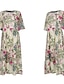 cheap All Sale-Women&#039;s Casual Floral Print Maxi Shift Dress