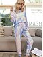 cheap Women&#039;s Clothing-Women&#039;s Pants Pajamas Tunic Drawstring Basic Multi Color Round Neck Spring &amp;  Fall Regular Blue Purple Pink Green