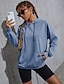 cheap Hoodies &amp; Sweatshirts-Women&#039;s Solid Color Pullover Hoodie Sweatshirt non-printing Daily Casual Hoodies Sweatshirts  Black Khaki Light gray