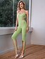 cheap Jumpsuits &amp; Rompers-Women&#039;s Casual Streetwear Street Daily Wear Cut Out Green Jumpsuit Cut Out Solid Colored
