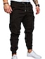 cheap Sweatpants-Men&#039;s Basic Cotton Cargo Pants in Black White