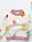 cheap Girls&#039; Tees &amp; Blouses-Kids Girls&#039; Sweater Long Sleeve Blushing Pink White Light Blue Floral Cartoon Daily Rabbit Fur Basic Fashion Cute 2-8 Years / Fall