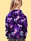 preiswerte T-Shirts &amp; Blusen für Mädchen-Kinder Mädchen Kapuzenshirt Langarm Purpur 3D-Druck Karikatur Einhorn Tier Täglich Outdoor bezaubernd nette Art 2-12 Jahre / Herbst