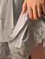 abordables Ropa para dormir y de descanso para mujeres-Mujer 1 pc Pijamas Batas Albornoces Sencillo Retro Confort Color puro Satén Hogar Fiesta Fiesta de Boda Escote en V Regalo Sin Mangas Básico Otoño Primavera Cinturón Incluido Rosa Claro Blanco