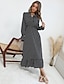 cheap Women&#039;s Clothing-Women&#039;s Swing Dress Basic Daily Simple Round Neck Spring &amp;  Fall Standard Black