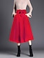 cheap Skirts-Women&#039;s Daily Wear Basic Bohemian Maxi Dress Swing Skirts Solid Colored Bow Red Yellow Orange