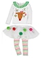 cheap Girls&#039; Clothing Sets-2 Pieces Kids Girls&#039; Christmas Clothing Set Outfit Animal Cartoon Elk Long Sleeve Mesh Cotton Set Outdoor Active Fashion Cute Winter Fall 1-5 Years White