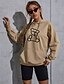 cheap Hoodies &amp; Sweatshirts-Women&#039;s Animal Pullover Hoodie Sweatshirt Casual Hoodies Sweatshirts  Gray Coffee