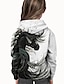 cheap Girls&#039; Hoodies &amp; Sweatshirts-Kids Girls&#039; 3D Horse Print Galaxy Hoodie 2-13 Years