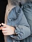 preiswerte Jacken &amp; Mäntel für Mädchen-Kinder Mädchen Langarm Daune Mantel Blau Grau Tasche Glatt Aktiv Herbst Winter 3-12 Jahre Strasse / Grundlegend / Baumwolle