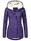 abordables Doudounes &amp; Parkas Femme-Parka Femme Parka Plein Air Manteau d&#039;hiver  Casual Quotidien Manteau Ample Imperméable Décontractée Sportif Veste Manches Longues Couleur éclair Violet Rose Claire Vin / Waterproof