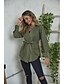 cheap Women&#039;s Clothing-Women&#039;s Trench Coat Fall Winter Daily Outdoor Regular Coat Turndown Open Front Windproof Loose Casual Jacket Long Sleeve Pocket Plain Army Green