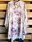 cheap Women&#039;s Coats &amp; Jackets-Women&#039;s Plus Size Coat Floral Print Outdoor Date Half-Sleeve Open Front Regular Spring Summer Pink L XL XXL