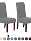 cheap Slipcovers-Dinning Chair Cover Stretch Chair Seat Slipcover Soft Plain Solid Color Durable Washable Furniture Protector For Dinning Room Party