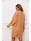 cheap Women&#039;s Clothing-Women&#039;s 1 pc Pajamas Nightgown Plush Fashion Sweet Pure Color Flannel Home Daily Bed Crew Neck Warm Sweater # Basic Dress Fall Winter Khaki / Seamed