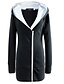 cheap Jackets-Women&#039;s Jacket Fall Winter Street Daily Going out Long Coat Warm Breathable Regular Fit Casual Jacket Long Sleeve Full Zip Pocket Solid Color Light gray Black Dark Gray
