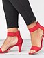 abordables Sandals-Elegantes Sandalias de Tobillo para Mujer en Cuero Sintético