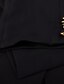 abordables Blazers Femme-blazer Couleur Pleine Travail Style classique Double Boutonnage L&#039;autume Printemps Normal Revers Cranté Manteau Manches Longues Casual Veste Bleu / Eté / Décontractée / du quotidien / Sans Doublure
