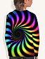 billige T-shirts &amp; Bluser til Piger-Drenge Pige 3D Grafisk T-shirt Langærmet 3D-udskrivning Efterår Aktiv Polyester Børn 4-12 år Dagligdagstøj Regulær