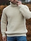 cheap Men&#039;s Clothing-Men&#039;s Sweater Sweater Pullover Vintage Style Thick Winter Beige