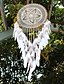 billige Drømmefanger-drømmefanger håndlaget gave fjærkrok blomst vindklokke ornament veggheng dekor kunst boho stil 40x120cm/16&#039;&#039;x47&#039;&#039;