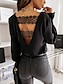 cheap Tops &amp; Blouses-Women&#039;s Casual Streetwear V-Neck Lace Backless Blouse