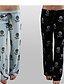 cheap Sleep &amp; Lounge-Women&#039;s Plus Size 1pc Pajamas Bottom Comfort Funny Skeleton Polyester Home Party Halloween Gift Long Pant Elastic Waistband Fall Spring Black Blue / Lace Up