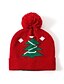 abordables Sombreros-Mujer Gorro / Slouchy De Punto Navidad Fiesta Uso Diario Rojo Bloque de color Árbol de Navidad Sombrero / Básico / Otoño / Invierno