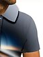 cheap Polos-Men&#039;s Polo Shirt Tennis Shirt Golf Shirt 3D Graphic Prints Linear Collar White Purple Green Gray 3D Print Home Birthday Short Sleeve Button-Down Clothing Apparel Polyester Fashion Cool Daily Casual