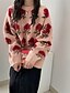 cheap Sweaters-Women&#039;s Sweater Pullover Jumper Floral Knitted Stylish Casual Soft Long Sleeve Regular Fit Sweater Cardigans Fall Winter Crew Neck Green Red