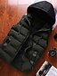 cheap Best Sellers-Men&#039;s Puffer Vest Gilet Quilted Vest Cardigan Mountain Bike Leisure Sports Sporty Fall Autumn Hooded Padded Polyester Warm Solid Color Zipper ArmyGreen Black Vest