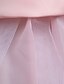 cheap Girls&#039; Dresses-Kids Little Girls&#039; Dress Solid Colored Party A Line Dress Lace Bow Blushing Pink Wine Light Brown Midi Sleeveless Casual Princess Dresses Summer Regular Fit 1-5 Years