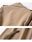 cheap Coats &amp; Trench Coats-Women&#039;s Trench Coat Fall Double Breasted Lapel Long Coat with Belt Winter Warm Windproof Jacket with Pockets Maillard Black Blue Camel Beige Daily S M L XL XXL 3XL